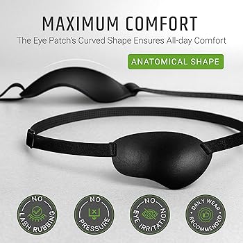 Amazon.com: Premium Handmade Leather Eye Patch with Soft Foam